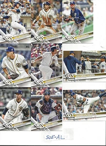 2017 Topps 1 and 2 San Diego Padres Team Set Manny Margot Hunter Renfroe RC 23 - Picture 1 of 2