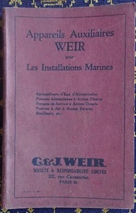 G.&J. WEIR~APPAREILS AUXILIAIRES pour INSTALLATIONS MARINE~CATHCART-GLASGOW~1932 - Picture 1 of 11