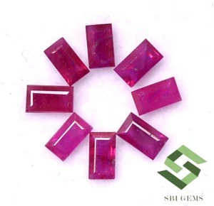 3x1.75 mm Natural Ruby Baguette Cut Lot 08 Pcs 0.77 CTS Calibrated Loose Gems - Picture 1 of 5