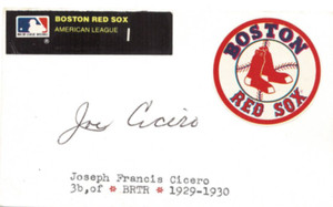 Joe Cicero signed autographed index card! AMCo! 16841