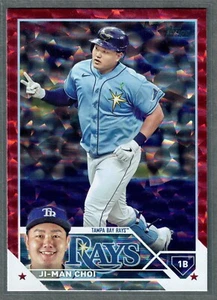 2023 Topps Series 1 Ji-Man Choi Red Rainbow Foil #/199 Rays SP - Picture 1 of 2