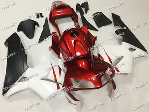 Fit for 03-04 CBR600RR Candy Red White ABS Injection Mold Bodywork Fairing Kit - Picture 1 of 9
