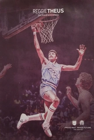 Reggie Theus Poster 12" X 18" Sacramento Kings Poster Cover