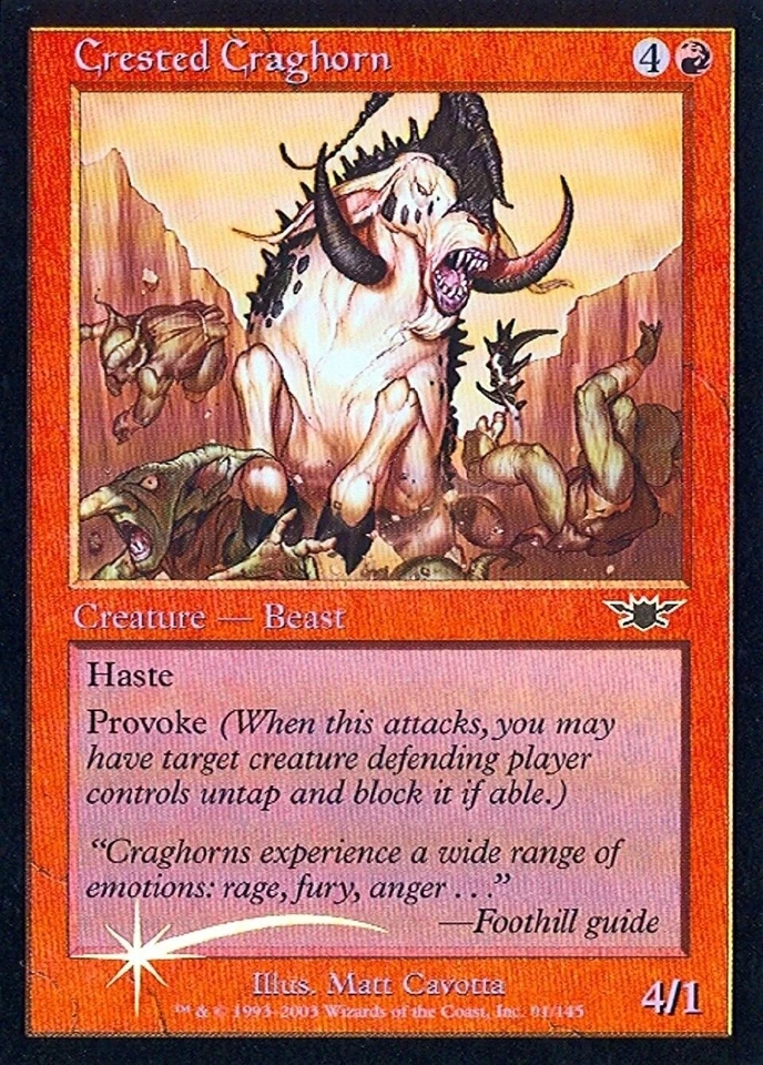 MTG - Legions - Crested Craghorn - Foil - NM+ - Image 1 of 1