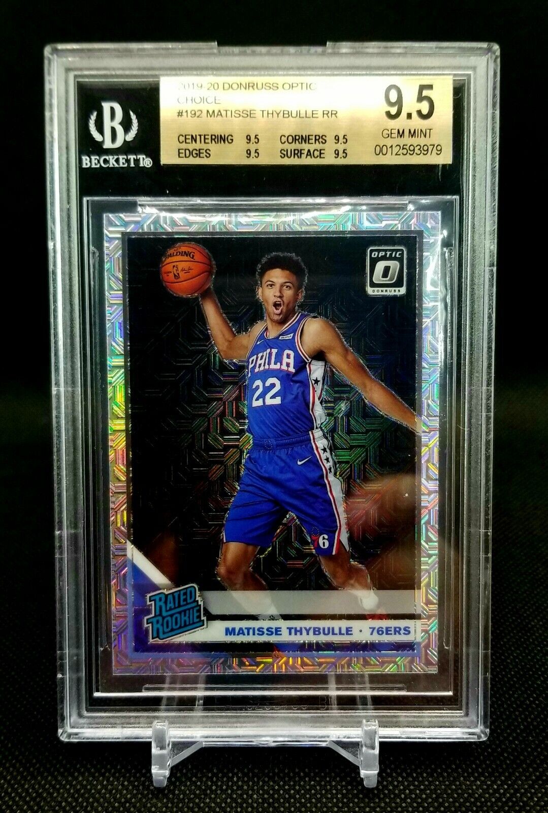 2019-20 Optic Choice Matisse Thybulle Rated Rookie MOJO Silver GRADED BGS 9.5 🔥