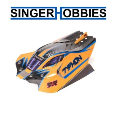 ARRMA ARA-2318 TYPHON 223S 1/8 Cuerpo calcomanía pintado sin clip, naranja HH Foto 1 de 2