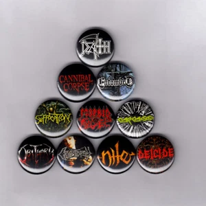 TOD METALL 1,5" PINS BUTTONS mit krankhaftem Engel Kadaver Nachruf begraben Nil - Bild 1 von 2