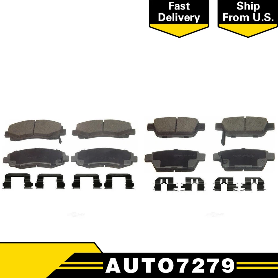 Juego de 8 pastillas de freno de disco de cerámica Wagner delanteras y traseras para HONDA RIDGELINE 07-11 Foto 1 de 4