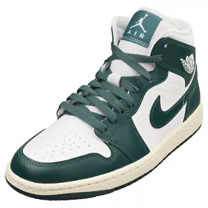 Nike Air Jordan 1 Mid Damen - Mode Sneaker in Weiß-Grün - 39 EU - Bild 1 von 8