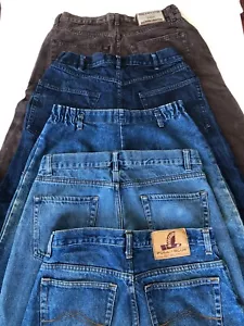 Lot de 5 Jeans Vintage en coton Vêtement de travail Jean usé-taché T.42 Fr - Imagen 1 de 13