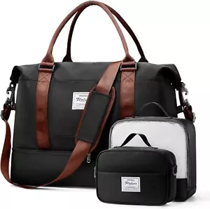 Weekender Bags for Women, Travel Duffel Bags with Shoe Compartment & Wet - Picture 1 of 7