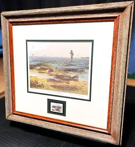 John Cowan 1983 Gulf Coastal Conservation Association CCA GCCA Stamp Print Framd - Picture 1 of 7