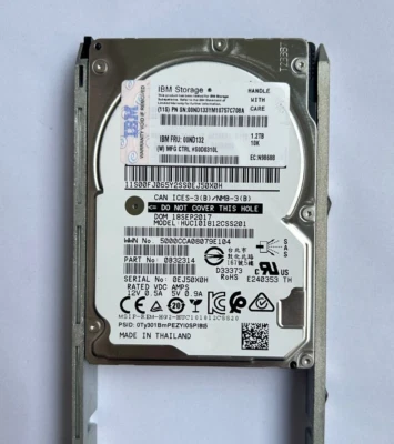 IBM 00ND132 00ND133  HARD DRIVE 1.2TB 10K SAS 2.5 SFF SED HOT-SWAP - Image 1 of 4