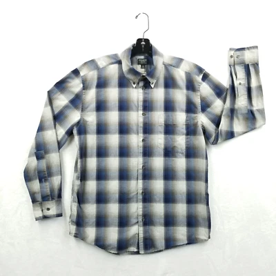 Camisa CC Filson Hombres M Sutter Deporte Azul Cuadros Algodón Cabina Exterior Arándano Foto 1 de 4