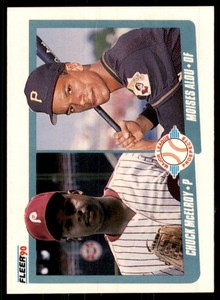 1990 Fleer Chuck McElroy/Moises Alou Rookie Pittsburgh Pirates/Philadelphia