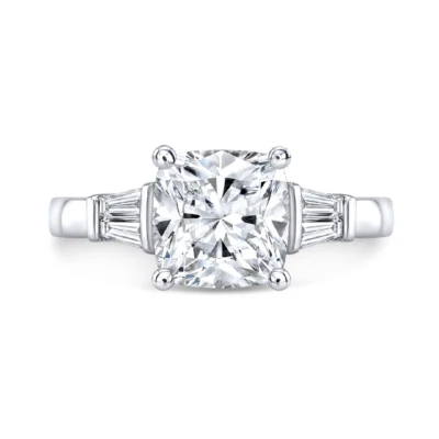 Lab Grown Princess Cut 1.40 Ct Diamond Engagement Ring 18k White Gold IGI - Image 1 of 4