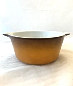 Vintage Pyrex Brown ombre Color Casserole Dish 1.5 Qt - Picture 1 of 12