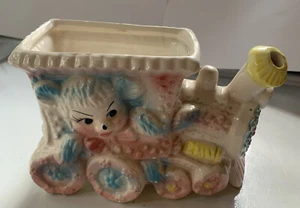 Baby Bear Train Planter - ARDCO - PINK For Birth of A Girl. Taiwan - USED - 5 - Picture 1 of 9