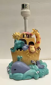 Noahs Ark Lamp Nursery Kids Room Elephant Hippo Giraffe Lion Rabbits Whale - Picture 1 of 11