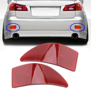 Pair Red Lens Rear Bumper Lamp Reflector Light For Lexus IS250 IS350 2006-2013 - Picture 1 of 12
