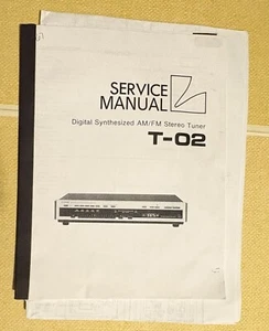 Luxman T-02 Tuner Service Manual - Original - mit allen zusätzlichen Schaltplänen - Bild 1 von 7