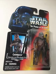 STAR WARS CHEWBACCA Figura POTF autografiada firmada PETER MAHEW 1997 COA - Imagen 1 de 9