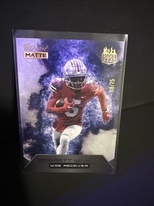 2022 Wild Card Matte Garrett Wilson Rookie Heat Gold And Blue SSP 68/75