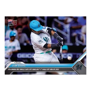 Tarjeta 196 Jean Segura - 2023 MLB TOPPS NOW - Marlins 1st Walk Off Win - Imagen 1 de 2