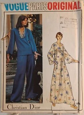 READ* 8 Sewing Pattern Christian Dior UC FF Vogue Loungewear 1064 *ENVELOPE WEAR - Image 1 of 3