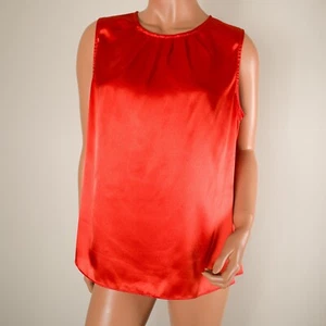 JONES NEW YORK Collection orange Satin Tank Top Cami ärmellos Größe 14 - Bild 1 von 5