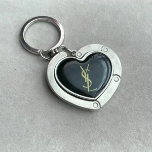 YSL Yves Saint Laurent Key Ring Logo Heart shaped Bag holder Without accessories - Picture 1 of 3