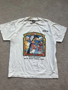 Vintage Indian Festival Day Camp 1995 Akela Single Stitch Men’s Large T Shirt - Bild 1 von 6