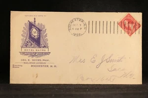 New Hampshire: Rochester 1902 Hotel Hayes Purple Advertising Cover - Picture 1 of 2