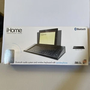 iHome Bluetooth Audio System and Wireless Keyboard with Speakerphone Brand New - Picture 1 of 5
