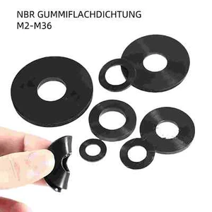 Schwarz NBR Gummidichtung Dichtung Flachdichtung Dichtungsring 1mm - 5mm Stärke - Bild 1 von 2