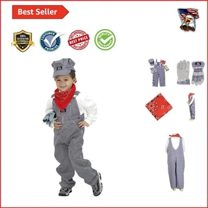Premium Jr. Train Engineer Suit with Adjustable Overalls and Accessories - Picture 1 of 9