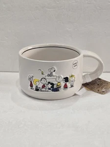 NEW! Rae Dunn Peanuts SNOOPY & GANG 'Happiness Is' Soup Cereal Coffee Mug 75YR - Picture 1 of 3