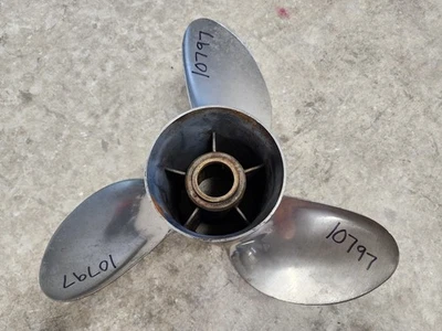 14 1/4" X 21P POWERTECH ELE3 STAINLESS PROPELLER, ELE3R21PMS275, FLO TORQ P10797 - Image 1 of 4