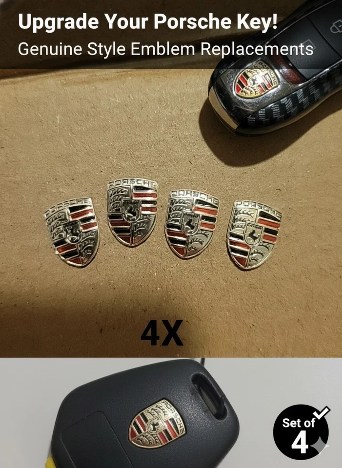 Genuine Porsche Key Fob Color Crest Replacement Emblem 99663744300