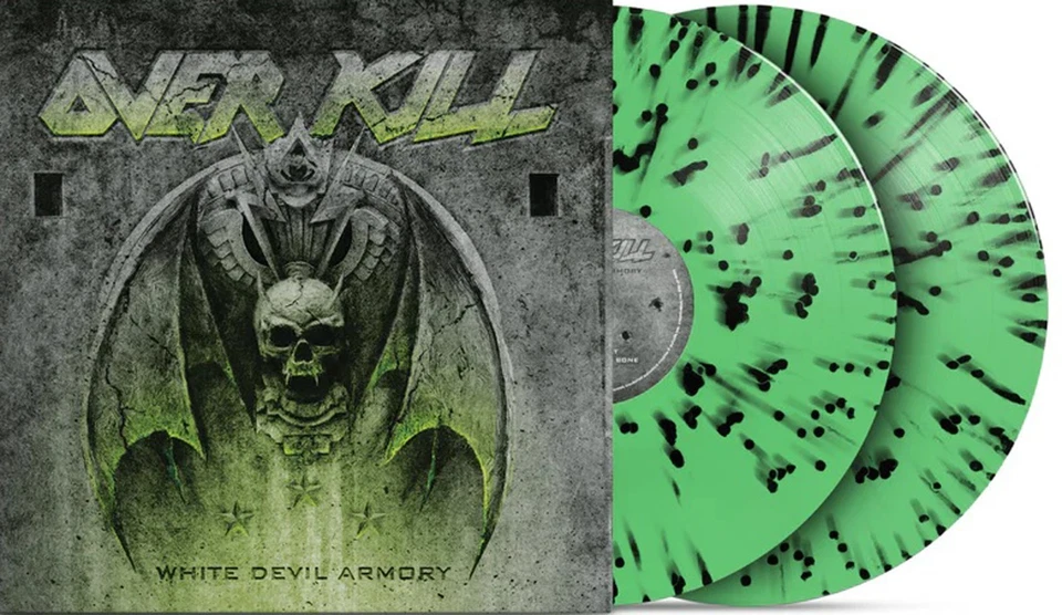 Overkill - White Devil Armory Neon Green w/ Black Splatter Vinyl 2xLP Record - Image 1 of 1