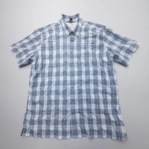 Eddie Bauer Travex Short Sleeve Shirt Mens XL Tall Plaid Hiking Fishing Light - Picture 1 of 9
