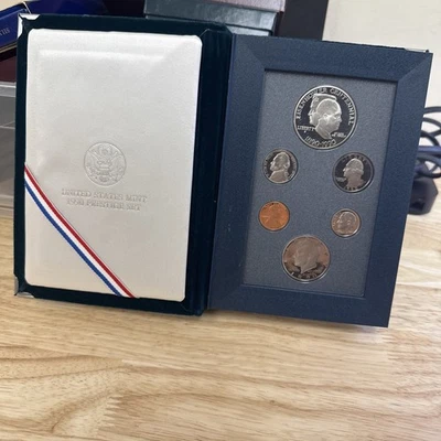 1990-S US Mint Prestige Proof Set Eisenhower Silver Dollar OGP  6 Coins - Image 1 of 4