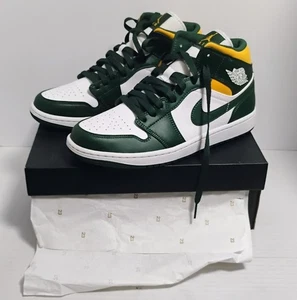 NIKE AIR JORDAN 1 MID SONICS MENS SIZE 9 SHOES NEW NEVER WORN W ORIGINAL BOX - Picture 1 of 18