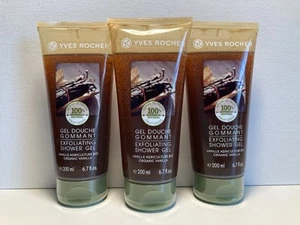 Yves Rocher Set x3 Organic Vanilla Exfoliating Shower Gel 6.7oz Each Sealed NOS - Picture 1 of 3
