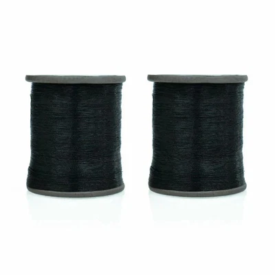 Black Metallic Zari Thread For Embroidery Sewing & Jewelry Making 0.1 MM 2 Pcs - Image 1 of 4