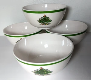 Set Of 4 Spode Christmas Tree Melamine Plastic Bowls - Picture 1 of 3