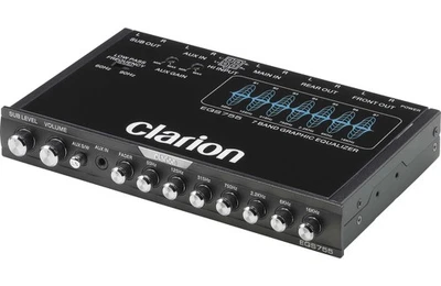 CLARION EQS755V 1/2 DIN 7 BANDAS ECUALIZADOR GRÁFICO/CROSSOVER con CONTROL DE SUBNIVEL Foto 1 de 4