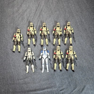 Star Wars the Black Series Lot Of 9 Shoretrooper X7 501st X1 Hovertank Driver X1 - Image 1 of 4