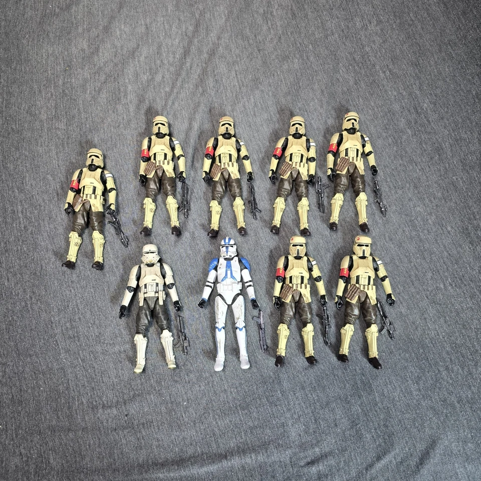 Star Wars the Black Series Lot Of 9 Shoretrooper X7 501st X1 Hovertank Driver X1 - Image 1 of 4