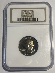 1969-S 25C (Proof) Washington Quarter PF 69 Hint of Amberish Toning! - Picture 1 of 2